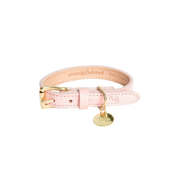 [CLEARANCE!] The Classic Dog Collar by Owned & Adored in Blush Pink
