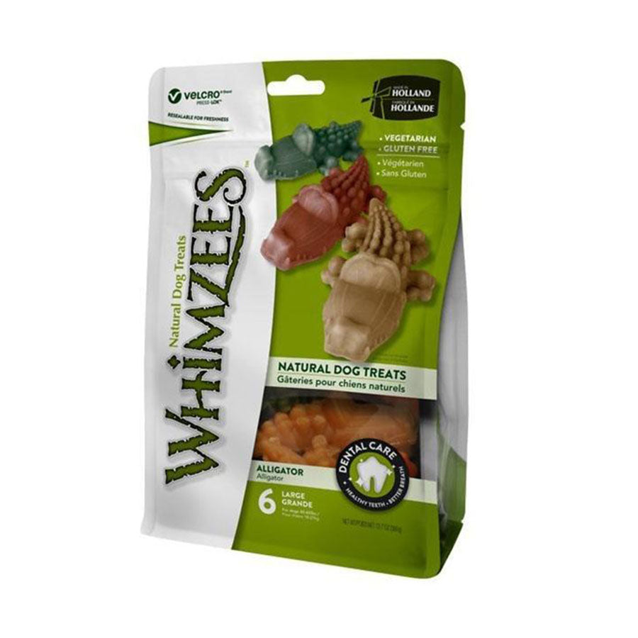 WHIMZEES Natural Dental Dog Chews - Alligator Pack