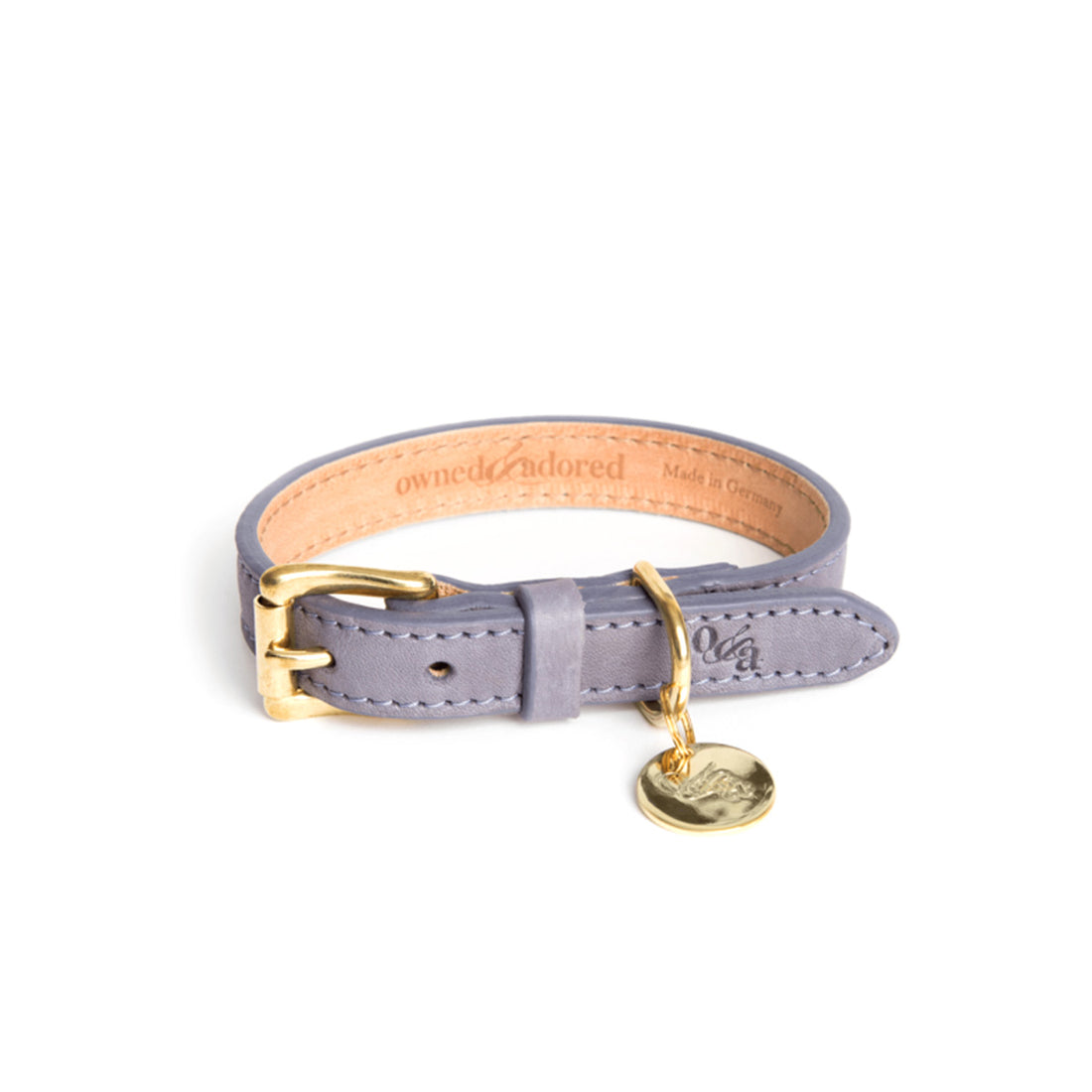 [CLEARANCE!] The Classic Dog Collar by Owned & Adored in Greyberry Grey